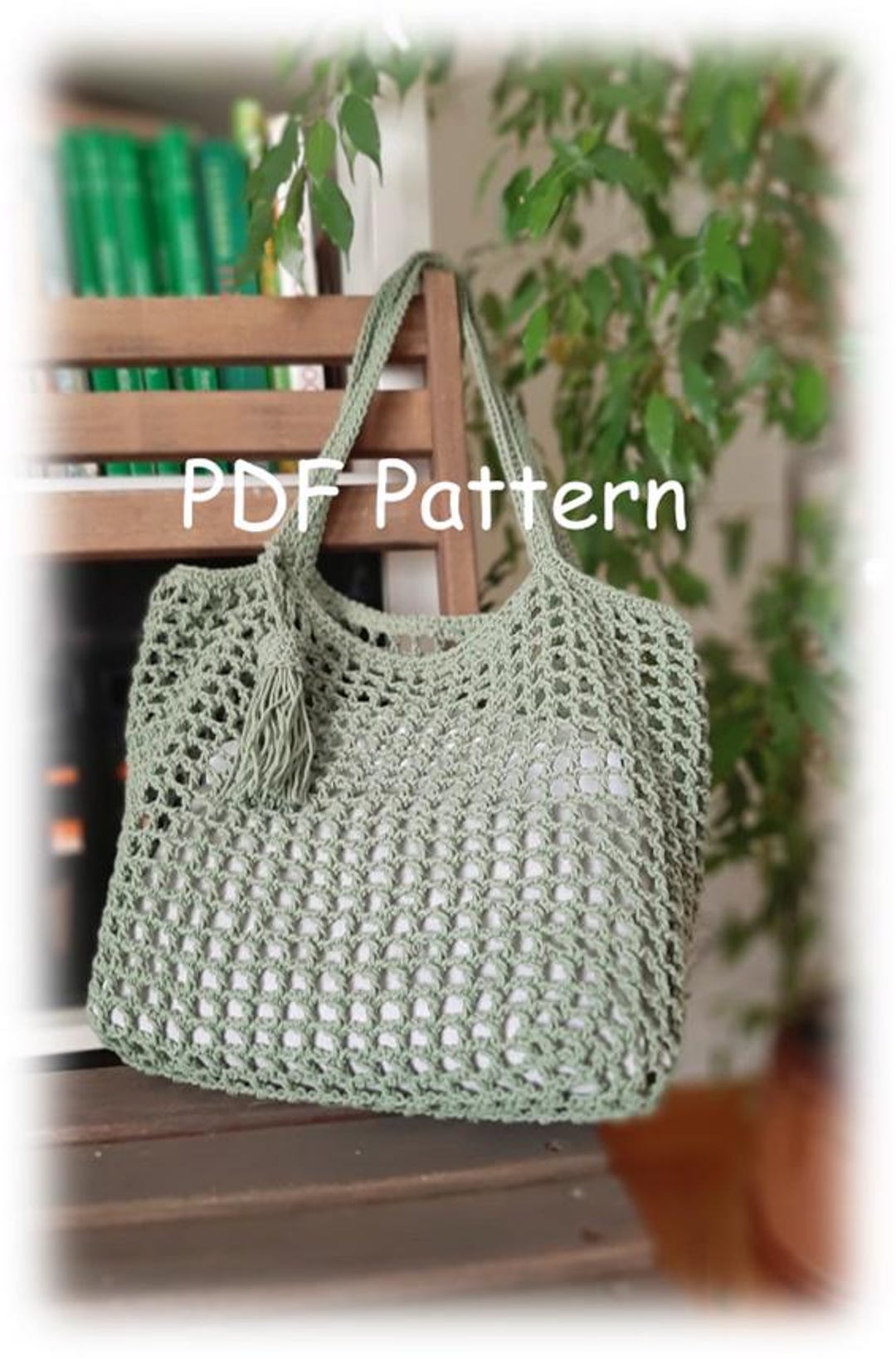 PDF Pattern Crochet Handmade - Mesh Market Bag Net Bag , DIY Bag, Cute ...