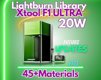 Xtool F1 Ultra LightBurn Library: 45+ Laser Engraving Presets (Digital Download, CLB Files)