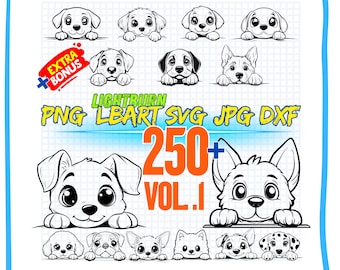 Puppy Dog SVG Bundle: 250+ Laser Engraving Files (Commercial Use)