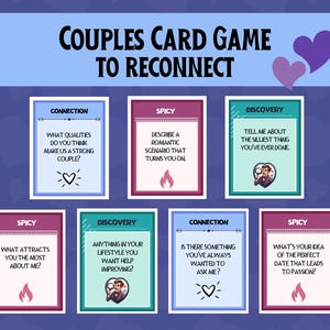 Paare Spielkarten, druckbare flirty & tiefe Fragen, um Ihre Beziehung wiederzubeleben, Romantische Idee Date Night, Erneute Verbindung am Valentinstag