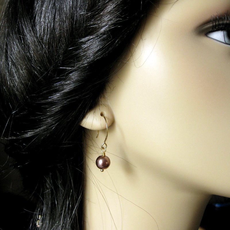 Maroon - Suhana Fabart Handmade Pearl Earrings