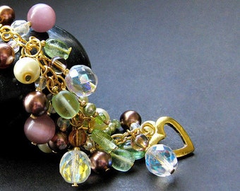 Handmade Charm Bracelet - The Vineyard. Handmade Bracelet.