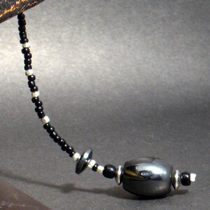 Beaded Bookmark Handmade in Black Dark and Mysterious. Handmade. image 2