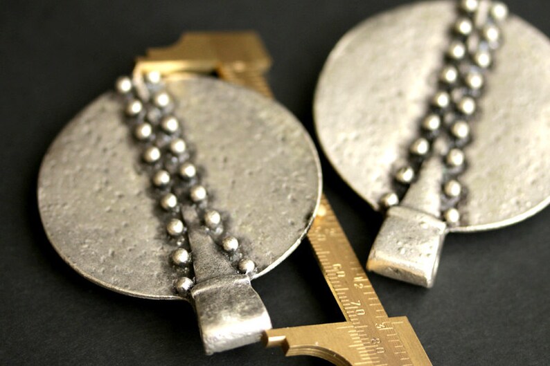 2 Historical J MOTHERS DAY SALE Two Silver Apron Pins Shoulder Brooches Viking Brooches Large Brooches Riveted Rows Turtle Brooch Set