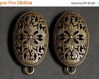 SUMMER SALE Set of Two Viking Brooches. Norse Turtle Brooches. Bronze Fretwork Apron Pins with Bails. Viking Brooch Set. Historical Reenactm