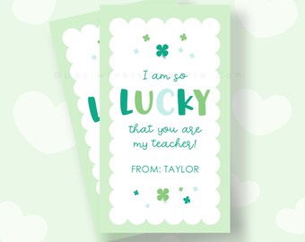 Etiqueta editable para el día de San Patricio, etiqueta para obsequios del día de San Patricio, descarga instantánea imprimible, plantilla Corjl, etiqueta para obsequios para maestros