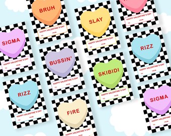 Tarjetas de San Valentín de la cultura pop: Divertidas tarjetas de San Valentín a cuadros (PDF)