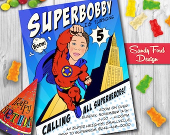 superhero invitation etsy