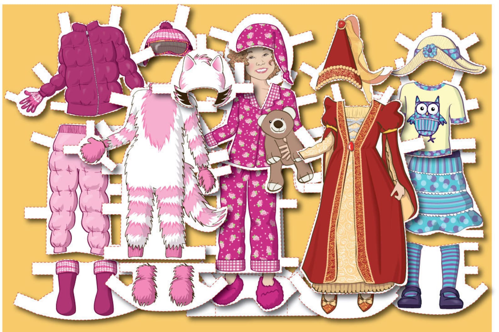 Personalized Paper Doll Kit Printable DIGITAL FILES Etsy