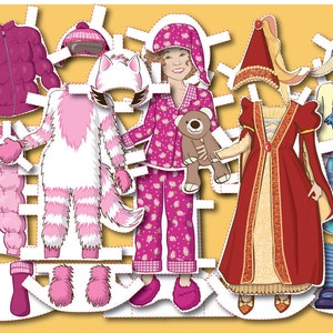 Personalized Paper Doll Kit printable DIGITAL FILES image 3