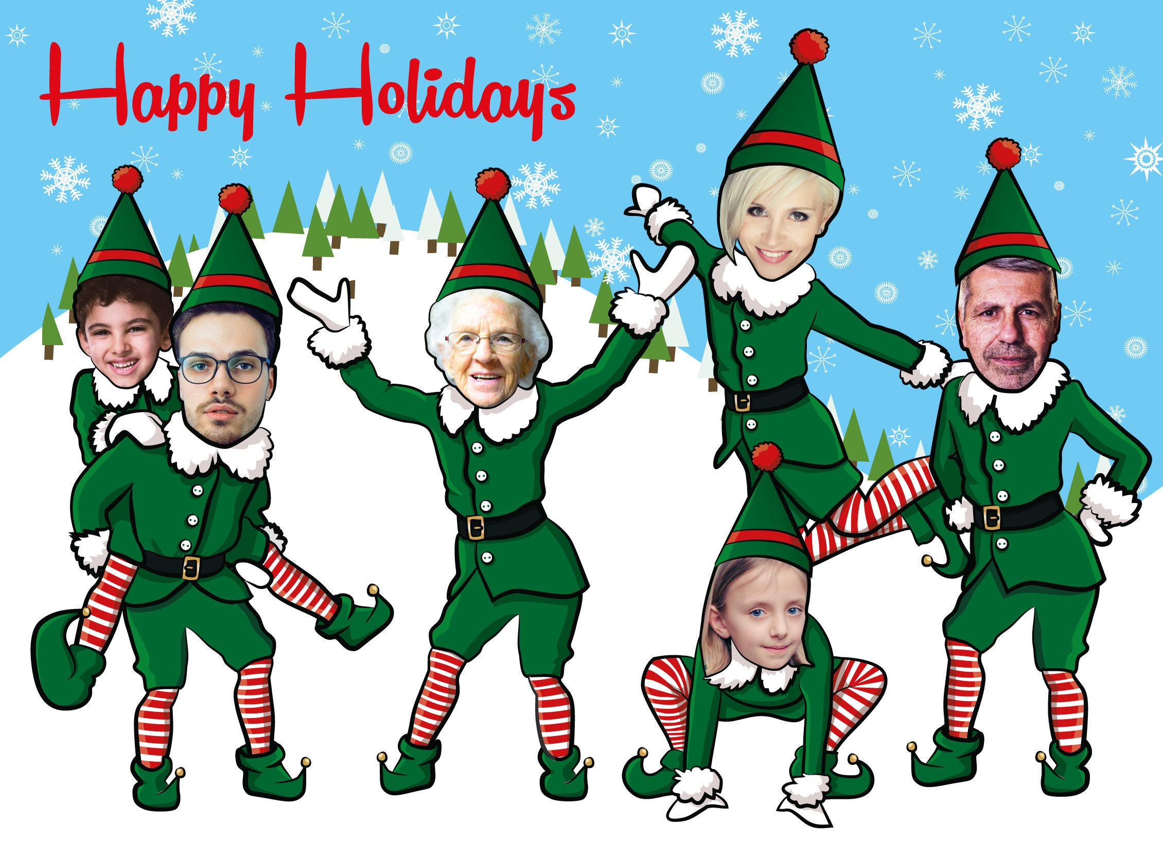 Personalized Family Christmas Card Funny Photo Christmas Card Etsy Canada