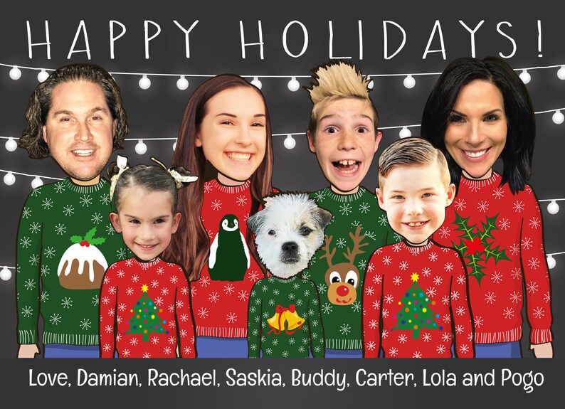 ugly christmas sweater card ideas