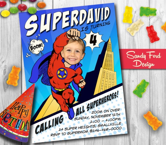 superhero birthday invitation personalized superhero etsy personalized superhero birthday invitations