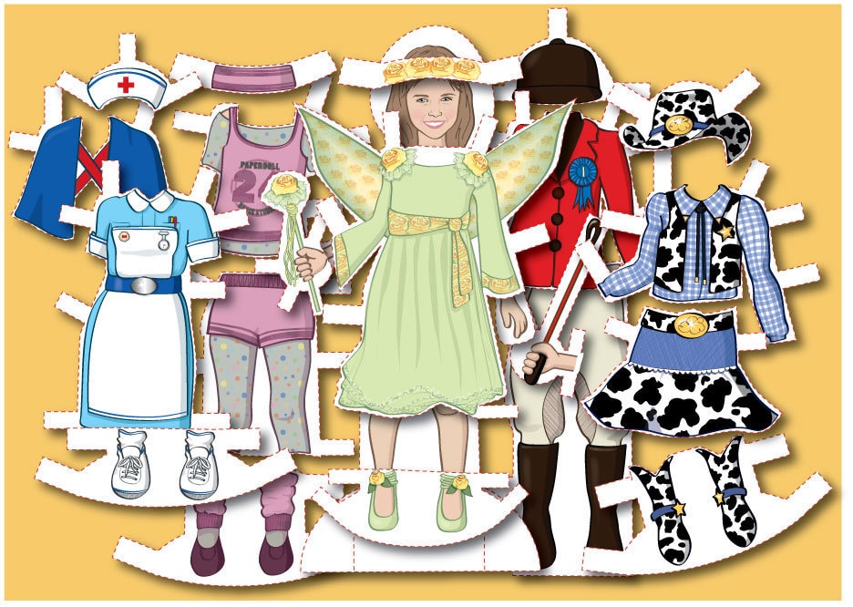 Personalized Paper Doll Kit Printable DIGITAL FILES Etsy UK
