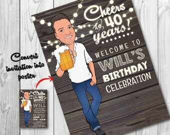 Poster or backdrop version of your invitation - digital file