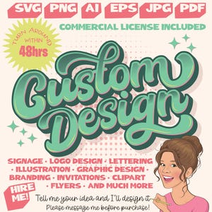 Hire a Graphic Designer | Custom Digital Art and Graphic Design: Clipart, Logo, Lettering & Party Printables - Commercial Use