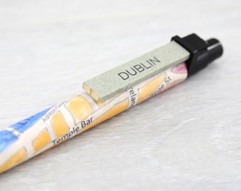 Dublin Map Pen Gift, Irish Map Gifts, Handmade in Ireland