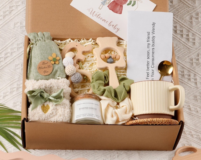 New Mom Care Package, New Baby gift box, Welcome Baby Gift, Birthday Gift, Self Care Gift, Congratulations, Gift For Her, Cozy Gift