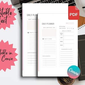 Franklin Covey Inserts, Daily on 2 Pages Inserts, DO2P, Franklin Covey Compact Inserts, Two Page Per Day Printable Insert Planner Refill