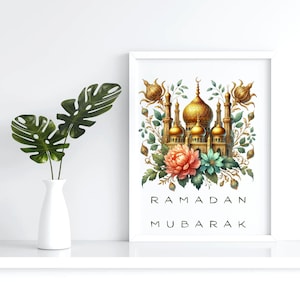 Ramadán Mubarak, Paquete de imágenes prediseñadas vintage del Eid islámico, Ramadán Kareem, Imágenes prediseñadas islámicas, Pegatinas del Eid Mubarak, Imprimibles del Eid islámico