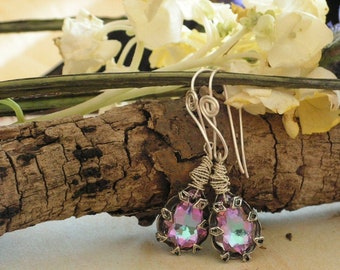 Alexandrite In The Enchanted Forest Earrings, Alexandrite With Swarovski Earrings, Cosplay, Free Shipping, Gifts for Wife, Mother's Day Gift