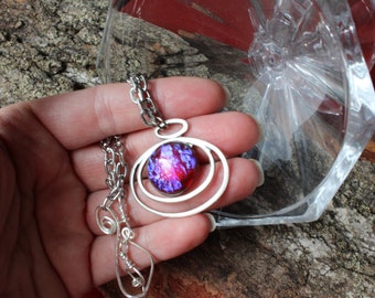 Collar de ópalo de fuego flotante, envío a EE. UU., joyería Dragon Breath, cumpleaños, regalos para ella, San Valentín, regalos de rol