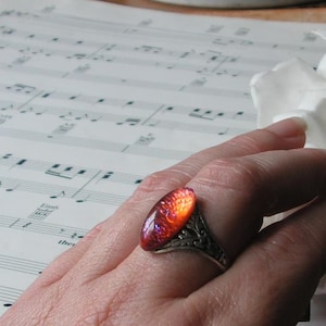 Fire Opal Ring Dragon Breath Nebula Ring Etsy Fire Opal Ring Dragon Breath Nebula Ring Etsy