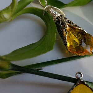 Lab-Created Green Citrine & Topaz Gemstone Silver Plated Necklace Pendant – 18" Chain