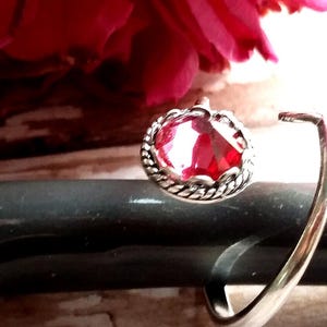 Weißer Feueropal Ring, Blattsilber, verstellbar, hübsch in Pink, Geschenke unter 25, USA Bild 3