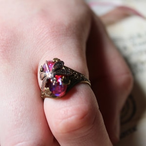 Dragonfly Ring, Fire Opal Ring, Dragon Breath, Cottage Core, Mexican Fire Opal Ring, Gifts, Ren Faire, Fall gift, Christmas Ideas, Birthday