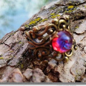Mystic Dragon Fire Necklace, Dragon Breath Opal Pendant, Fantasy RPG Cosplay Ren Faire Jewelry image 8