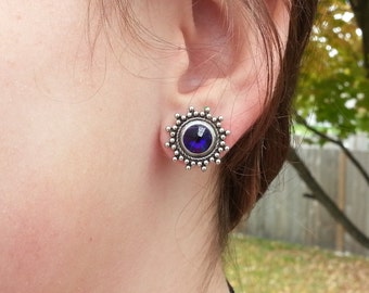 Cobalt Blue Earrings, Post Earrings, Piercing, Studs, Blue Earrings, Unique gifts, birthday gifts, Christmas gifts, Stocking Stuffer, Gifts