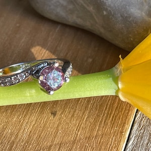 Ring Sale, Pink Moissanite Ring, Engagement Ring, Moissanite Ring, Promise Ring, Weddings, The Ring, I Do, Rings, Promise, Enchanted Ring