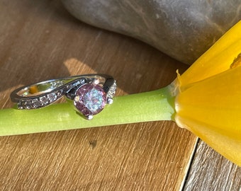 Pink Moissanite Ring, Engagement Ring, Moissanite Ring, Promise Ring, Gemstone, Weddings, The Ring, I Do, Rings, Promise, Enchanted Ring