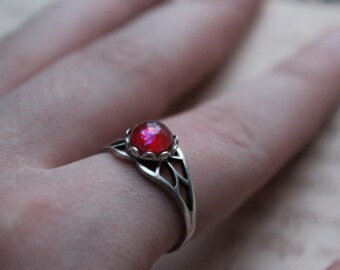 Dragons Breath Opal Ring Etsy Dragons Breath Opal Ring Etsy