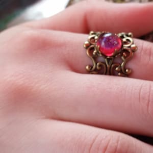Dragon Fire Opal Ring and Earring, Ren Faire, Dragon Opal Ring, Opal Earrings, Mexican Fire Opal Ring, Wedding, F Birthday Gift, Gifts, Larp