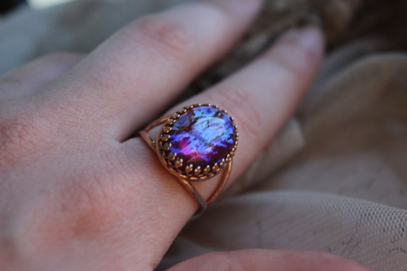 Dragons Breath Opal Gift For Her Rose Gold Large Dragons Breath Opal Ring Fire Opal In Rose Gold Mexican Fire Opal Fire Opal Ring Jewelry Statement Rings Alphafarming Com