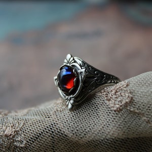 Dragon's Breath Fire Ring, Dragon's Breath Earrings, Mexican Fire Opal Ring, Free Shipping, Gift for Wife, Mother's Day Gift, Cosplay, LARP image 3