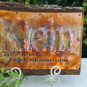 Copper Sign, Wood Sign, Weddings, Custom Sign, Anniversary gift, Family sign, Custom Shop,Name sign, housewarming, Custom gift, Father&#39;s day