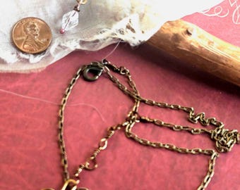 Convertible Brass Chain Necklace, 4-Way Lariat & Wrap Bracelet, Handmade Jewelry