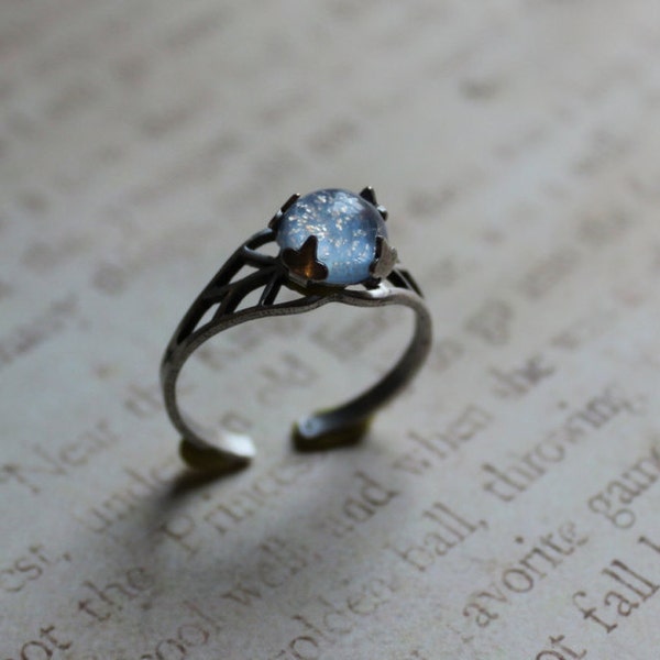 Blue Silver Opal Ring, Blue Opal Ring, Opal Ring, Birthday Gift Ideas, Trendy Gifts, Promise Ring, Engagement Ring, unique, February gifts