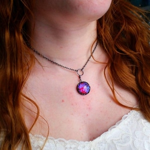 Medieval Fire Necklace, Fire Opal Necklace, Blackened SS Finish, Leaves and Twigs Necklace, Wife Gift, Ren Faire, Fall Gift, Halloween Ideas