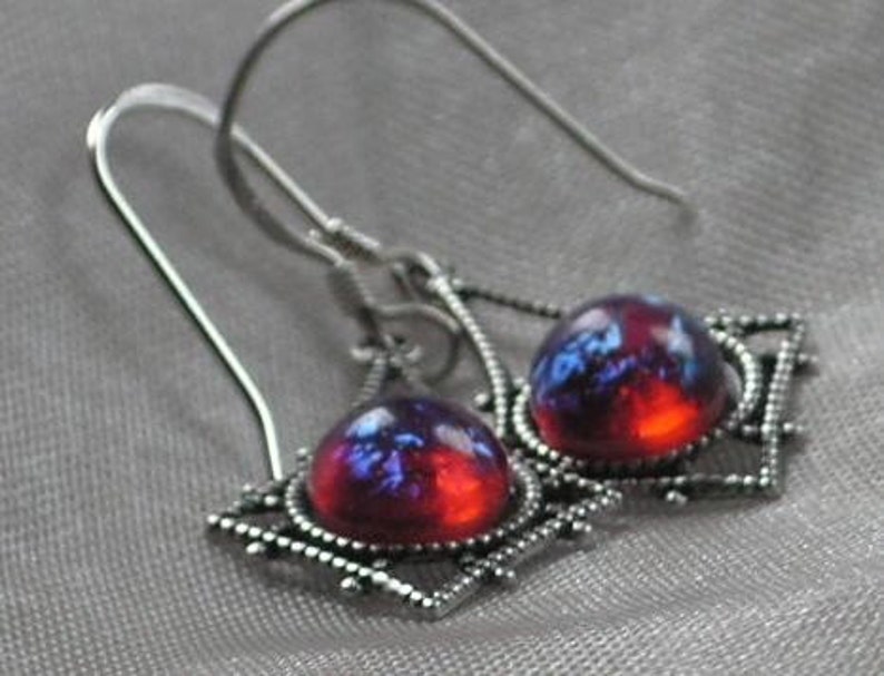 Free Shipping Opal Necklace Fire Opal Necklace Fall gifts Leather Bridesmaid necklaces Weddings September Mexican Fire Opal Necklace