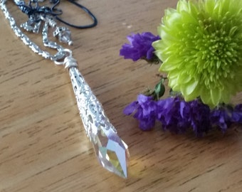 Icicle Necklace, Wedding Necklace, Ice Necklace, Stalactite Necklace, Special Events, Weddings, Bride, Free Shipping, Spring gifts, Gifts