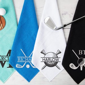 Personalized Golf Towel,Embroidered Golf Towel, Monogrammed Golf Towel,Custom Golf Towel, Golf Gift for Dad, Groomsmen Gifts,Towel for Golf
