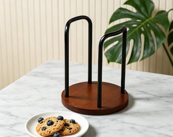 Minimalist Wooden Napkin Holder, Handmade Tabletop Tissue Stand, Modern Kitchen Organizer, Rustic Wood Napkin Rack, Made to Order