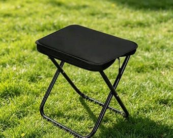 Taburete plegable portátil para camping: asiento ligero para exteriores, silla de viaje compacta, taburete de pesca, equipo para picnic y senderismo.