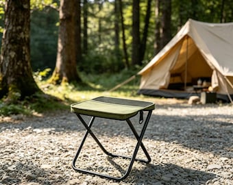 Portable Folding Camping Stool, Lightweight Outdoor Seat, Compact Fishing Chair, Travel Folding Stool for Camping