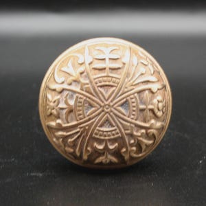 Antique Solid Brass Eastlake Door Knob Circa 1880s (Salvaged from a homestead in Maine)