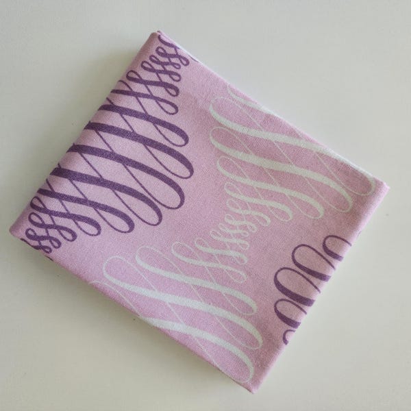 Tulip Stripe  Cotton Everyday Pouch Pink